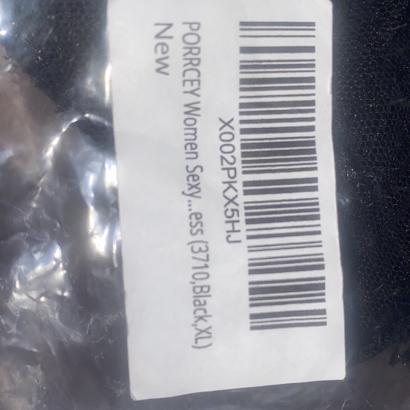 Porrcey NWOT maxi black halter back shimmering sequin mesh V neck gown sz xL - Picture 9 of 9